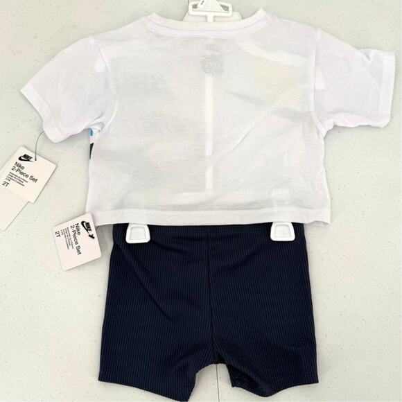 NWT Nike Girl's Toddler Diffused Blue/White, 2 Piece Set, Size 2T - Picture 2 of 5